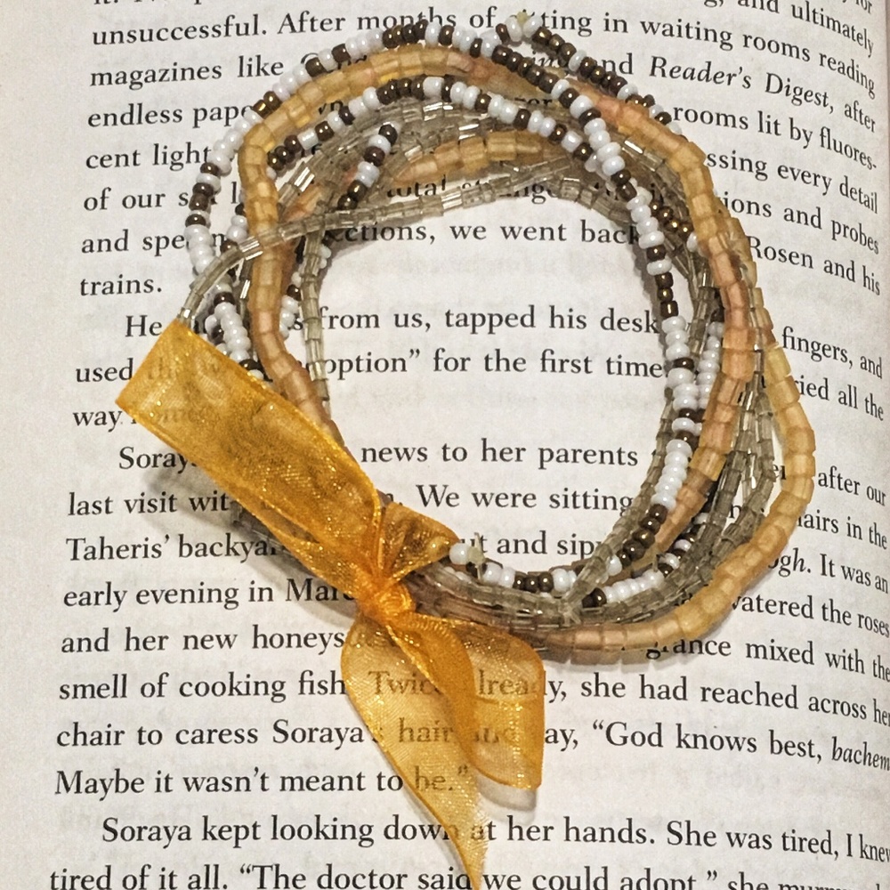🌻 9 PCS/ Set Yellow Ribbon Stackable Bracelet